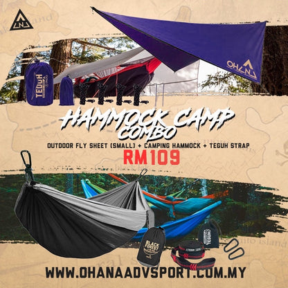 HAMMOCK CAMP CAMBO, OUTDOOR FLY SHEET - CAMPING HAMMOCK - TEGUH STRAP